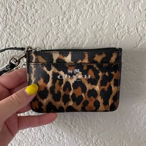 Authentic COACH Cheetah print wallet wristlet